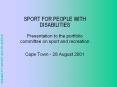 SPORT FOR PEOPLE WITH DISABILITIES PowerPoint PPT Presentation