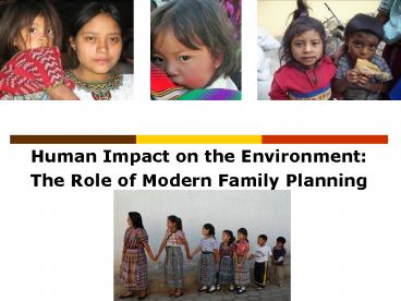 Human Impact on the Environment: