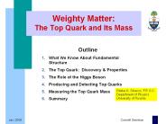 Weighty Matter: The Top Quark and Its Mass