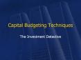 Capital Budgeting Techniques PowerPoint PPT Presentation