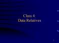 Class 4: Data Relatives PowerPoint PPT Presentation