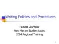 Writing Policies and Procedures PowerPoint PPT Presentation