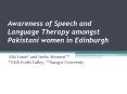 Awareness of Speech and Language Therapy amongst Pakistani women in Edinburgh PowerPoint PPT Presentation