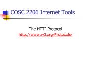 COSC 2206 Internet Tools