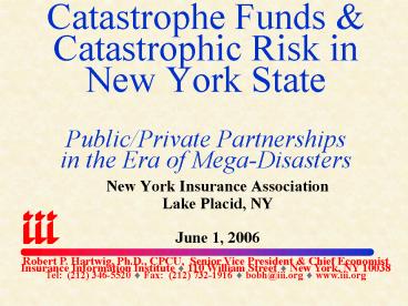 Catastrophe Funds