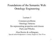 Foundations of the Semantic Web: Ontology Engineering