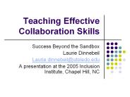 Teaching Effective Collaboration Skills