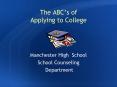 The ABCs of Applying to College PowerPoint PPT Presentation