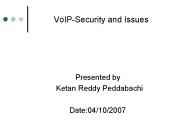 VoIPSecurity and Issues