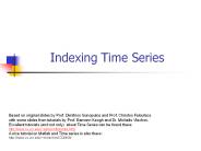 Indexing Time Series
