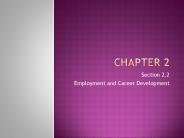 Employment and Career Development