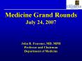 Medicine Grand Rounds PowerPoint PPT Presentation