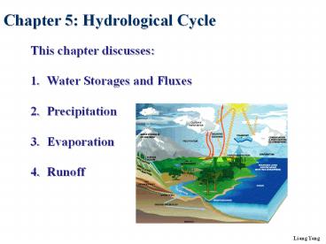 Chapter 5: Hydrological Cycle