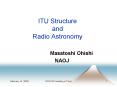 ITU Structure and Radio Astronomy PowerPoint PPT Presentation
