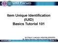 Item Unique Identification IUID PowerPoint PPT Presentation