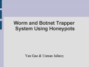Worm and Botnet Trapper System Using Honeypots