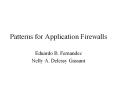 Patterns%20for%20Application%20Firewalls PowerPoint PPT Presentation