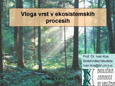 Vloga vrst v ekosistemskih procesih