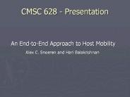 CMSC 628 - Presentation