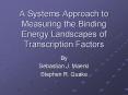 A Systems Approach to Measuring the Binding Energy Landscapes of Transcription Factors PowerPoint PPT Presentation