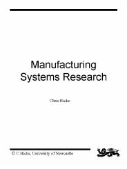 Manufacturing Systems Research