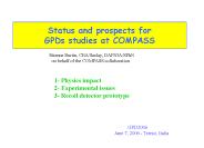 Status and prospects for GPDs studies at COMPASS