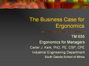 The Business Case for Ergonomics