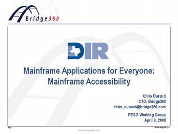 Mainframe accessibility