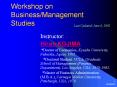 Workshop%20on%20Business/Management%20Studies PowerPoint PPT Presentation