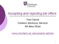 Accepting and rejecting job offers PowerPoint PPT Presentation