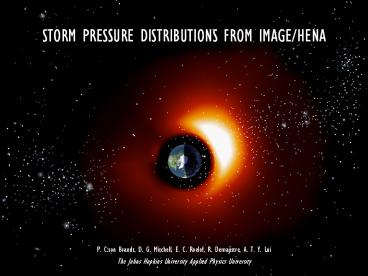 STORM PRESSURE DISTRIBUTIONS FROM IMAGE/HENA