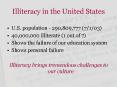 Illiteracy in the United States PowerPoint PPT Presentation