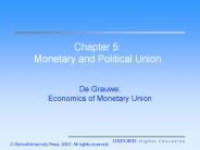 Chapter 5: Monetary and Political Union
