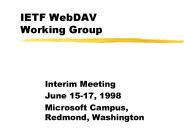 IETF WebDAV Working Group
