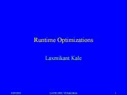 Runtime Optimizations