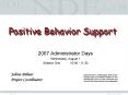 Positive Behavior Support PowerPoint PPT Presentation