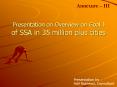 Presentation on Overview on Goal I of SSA in 35 million plus cities PowerPoint PPT Presentation
