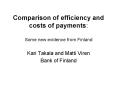 Comparison of efficiency and costs of payments: Some new evidence from Finland PowerPoint PPT Presentation