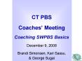 CT PBS Coaches Meeting Coaching SWPBS Basics PowerPoint PPT Presentation