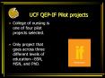 UCF QEP-IF Pilot projects PowerPoint PPT Presentation