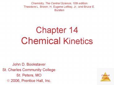 Chapter 14 Chemical Kinetics