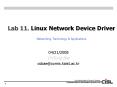 Lab 11' Linux Network Device Driver Networking Technology PowerPoint PPT Presentation