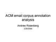ACM email corpus annotation analysis