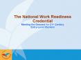 The National Work Readiness Credential Meeting the Demand for 21st Century Entry-Level Workers PowerPoint PPT Presentation