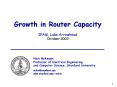 Growth in Router Capacity PowerPoint PPT Presentation