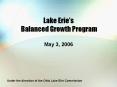Lake Eries Balanced Growth Program PowerPoint PPT Presentation