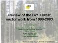 Review of the B21 Forest sector work from 19992003 PowerPoint PPT Presentation