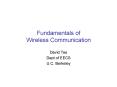 Fundamentals of Wireless Communication PowerPoint PPT Presentation