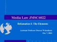 Media Law JMSC6022 PowerPoint PPT Presentation