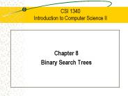 CSI 1340 Introduction to Computer Science II